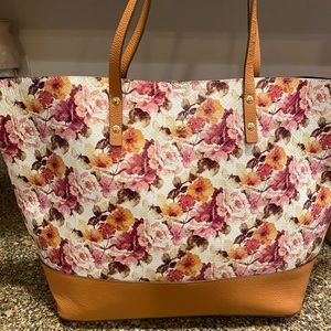 Cole Haan Floral Tote in Pink, Yellow & Tan